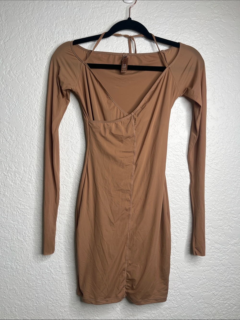 SKIMS Jelly Sheer Off The Shoulder Mini Dress Sz S